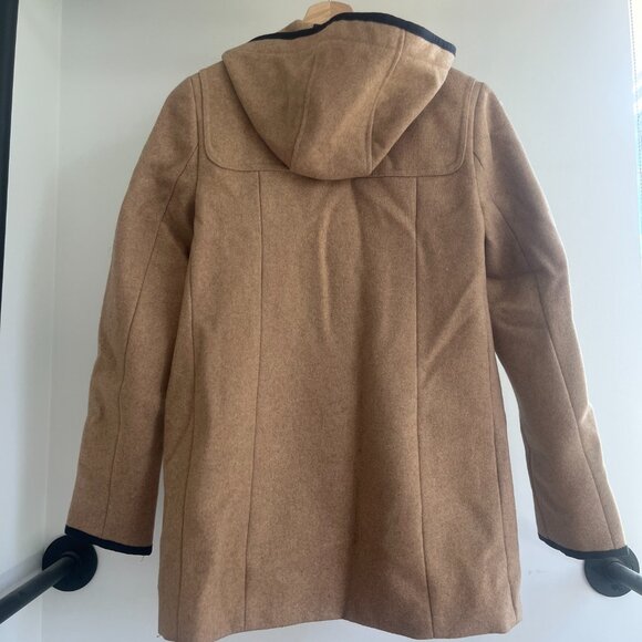 Tommy Hilfiger Women's Wool Duffle Coat in Camel with Navy Blue Piping Size XS - Picture 5 of 6